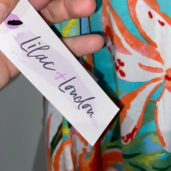 Lilac & London Womens Multicolor 2 Piece Tank Top & Shorts Sleepwear Set XS NWT - Picture 7 of 9